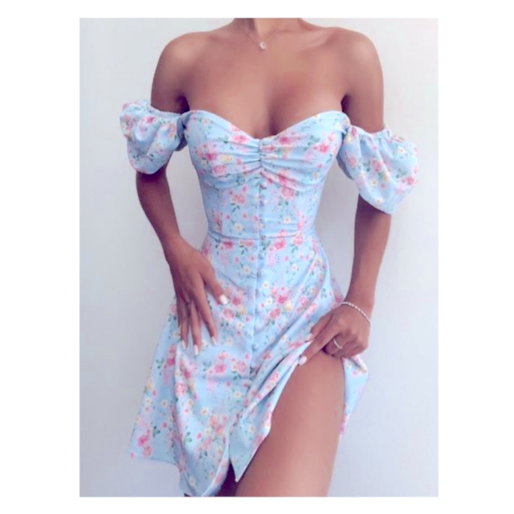 Flora turquoise dress